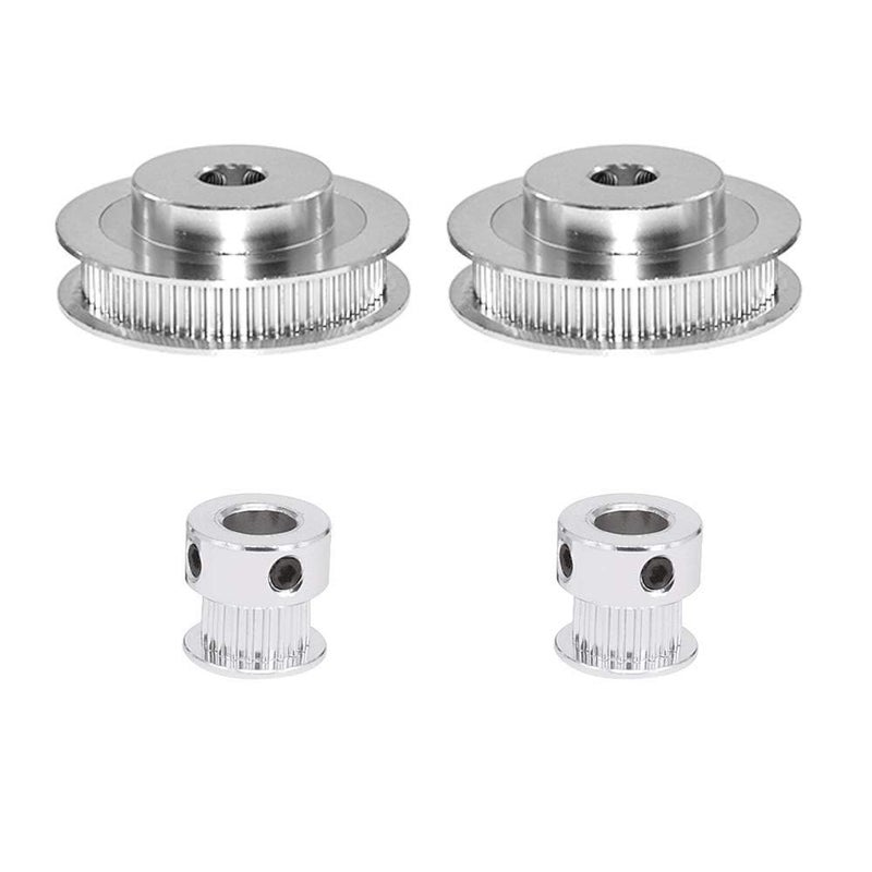 Zeelo 2PCS Set GT2 Synchronous Wheel 20&80 Teeth 8mm Bore Aluminum Timing Pulley with 2PCS Length 250mm Width 6mm Belt (20-80T-8B-6) - Image 5